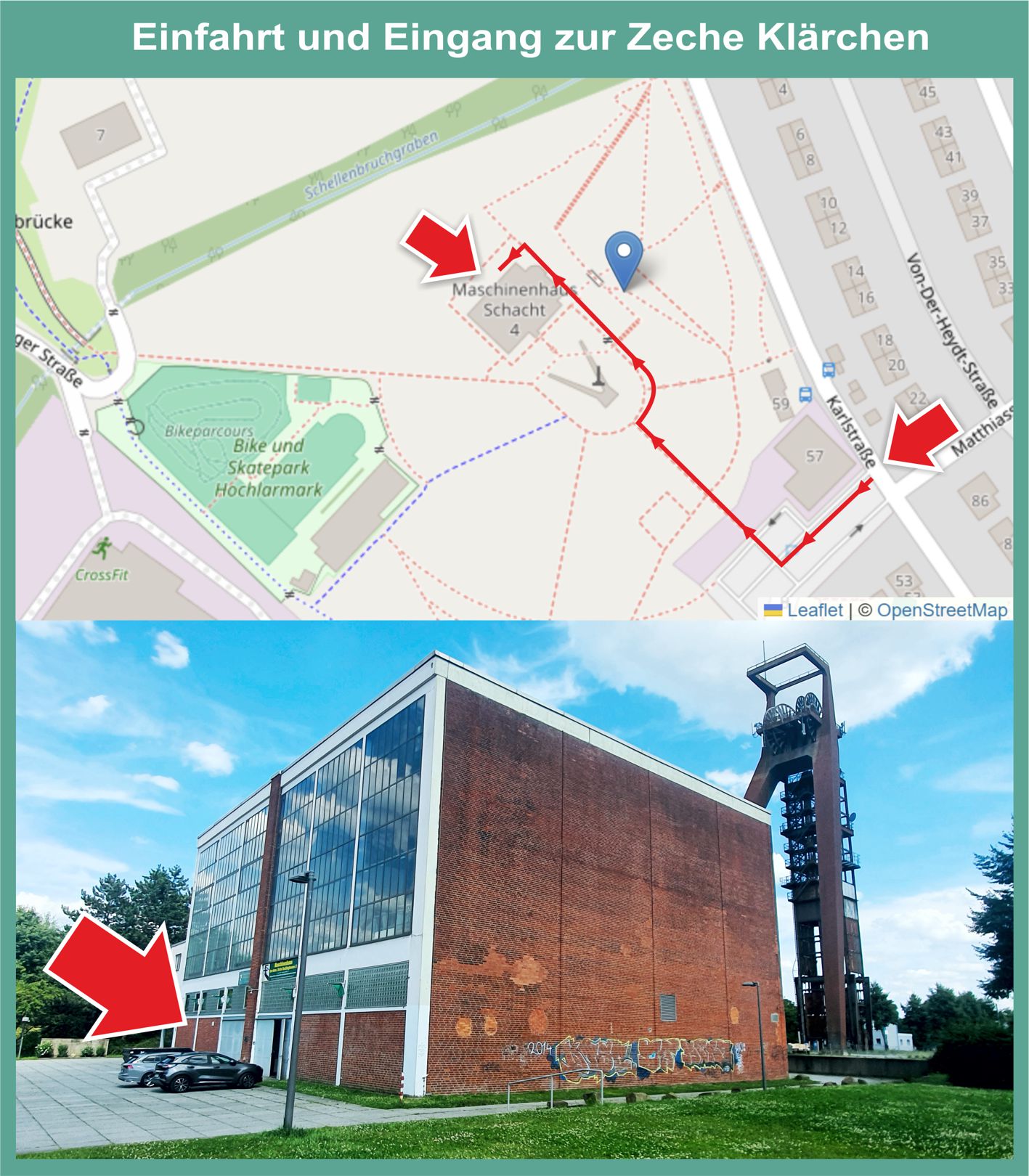 Anfahrtsplan Zeche Klärchen